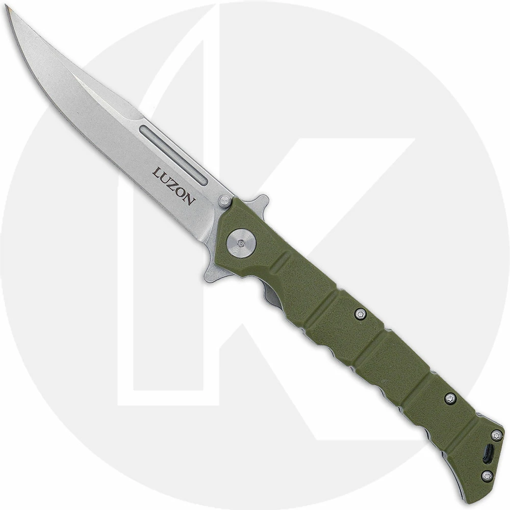 Cold Steel Knives Cold Steel Medium Luzon - Stonewash Clip Point - Olive Drab GFN - 20NQL-ODSW 3 Cold Steel Knives Cold Steel Medium Luzon - Stonewash Clip Point - Olive Drab GFN - 20NQL-ODSW