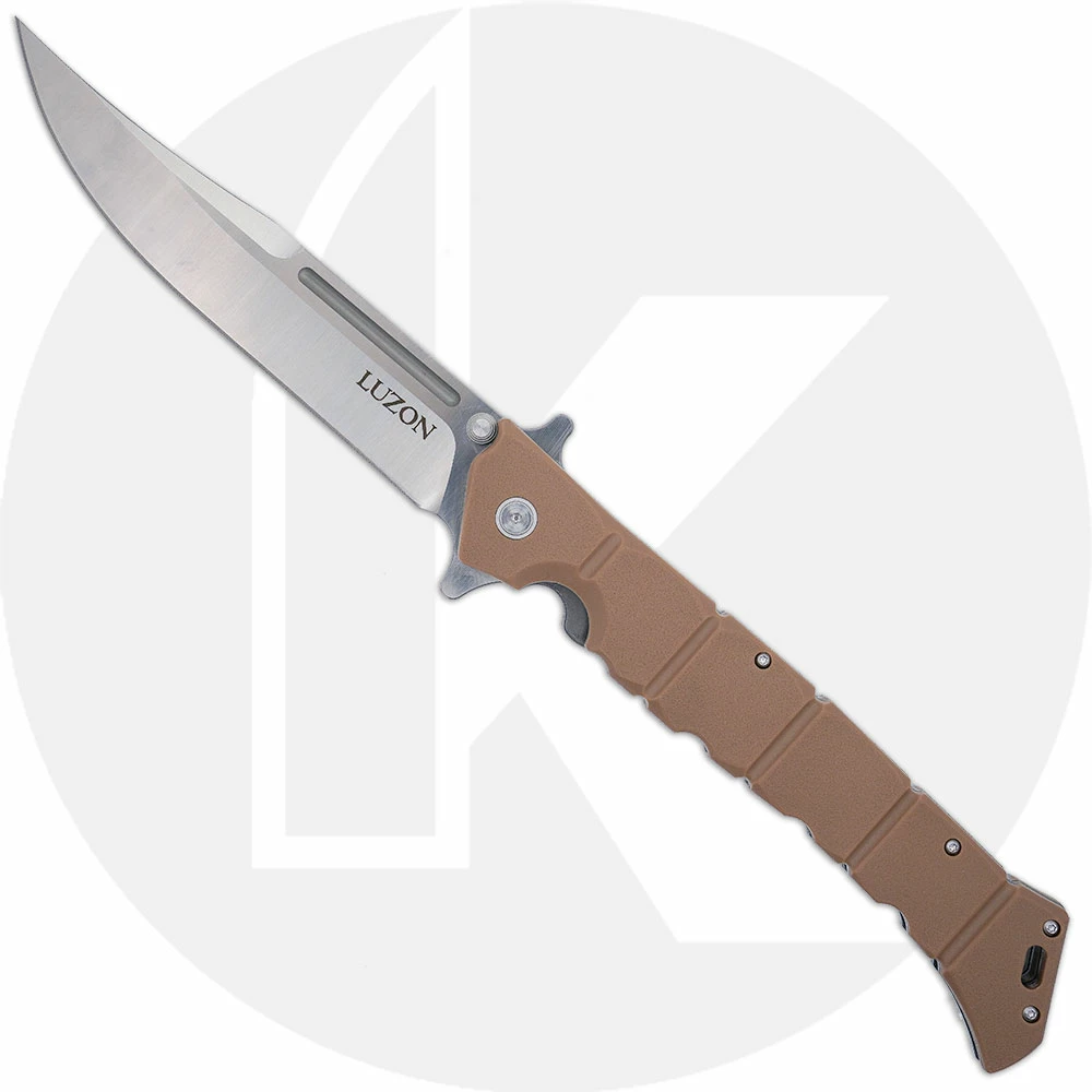 Cold Steel Knives Cold Steel Large Luzon - Satin Clip Point - Desert Tan GFN - 20NQX-DTST 3 Cold Steel Knives Cold Steel Large Luzon - Satin Clip Point - Desert Tan GFN - 20NQX-DTST