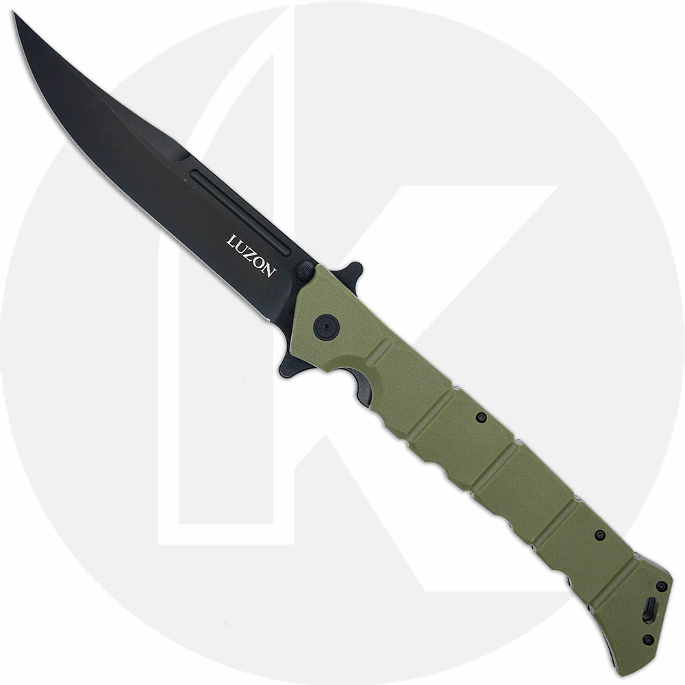 Cold Steel Knives Cold Steel Large Luzon - Black Clip Point - Olive Drab GFN - 20NQX-ODBK 3 Cold Steel Knives Cold Steel Large Luzon - Black Clip Point - Olive Drab GFN - 20NQX-ODBK