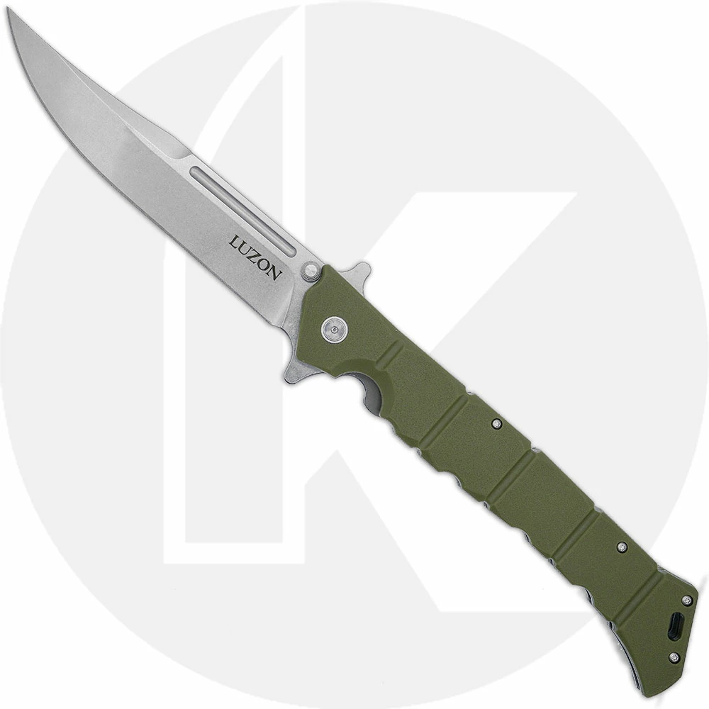 Cold Steel Knives Cold Steel Large Luzon - Stonewash Clip Point - Olive Drab GFN - 20NQX-ODSW 3 Cold Steel Knives Cold Steel Large Luzon - Stonewash Clip Point - Olive Drab GFN - 20NQX-ODSW