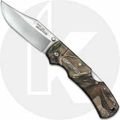 Cold Steel Knives Cold Steel Double Safe Hunter 23JD - Value Priced Folding Hunter - Satin Clip Point - Camo GFN - Rocker Lock