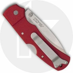 Cold Steel Knives Cold Steel Double Safe Hunter Slock Master 23JK - Value Priced EDC - Drop Point With Slock Master Logo - Red GFN - Rocker Lock - Folding Knife -SMKW store CS 23JK CLOSED BACK fixed