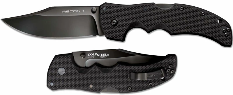 Cold Steel Knives Cold Steel 27BC Recon 1 Knife S35VN Black Clip Point Blade Black G10 Tri-Ad Locking Folder 4 Cold Steel Knives Cold Steel 27BC Recon 1 Knife S35VN Black Clip Point Blade Black G10 Tri-Ad Locking Folder - Image 2