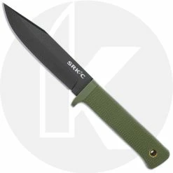Cold Steel Knives Cold Steel SRK Compact - Black SK-5 Clip Point Fixed Blade - Olive Drab Kray-Ex - 49LCKD-ODBK
