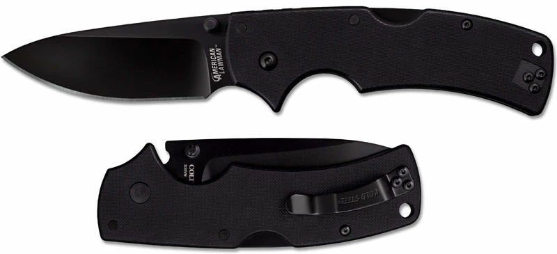 Cold Steel Knives Cold Steel 58B American Lawman Knife S35VN Black Drop Point Black G10 Tri-Ad Lock Folder 4 Cold Steel Knives Cold Steel 58B American Lawman Knife S35VN Black Drop Point Black G10 Tri-Ad Lock Folder - Image 2