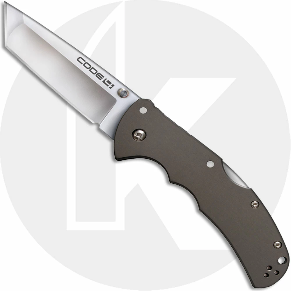 Cold Steel Knives Cold Steel 58PT Code 4 Knife S35VN Tanto Gray Aluminum Tri-Ad Lock Folder 3 Cold Steel Knives Cold Steel 58PT Code 4 Knife S35VN Tanto Gray Aluminum Tri-Ad Lock Folder
