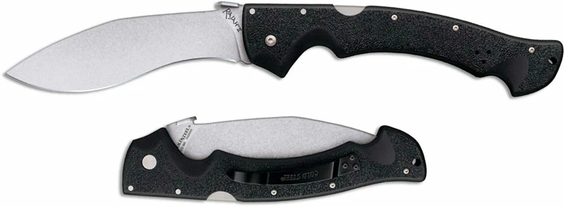 Cold Steel Knives Cold Steel Rajah 2 62JL Knife Andrew Demko AUS 10A Kukri Style Black Griv-Ex Tri-Ad Lock Folder 4 Cold Steel Knives Cold Steel Rajah 2 62JL Knife Andrew Demko AUS 10A Kukri Style Black Griv-Ex Tri-Ad Lock Folder - Image 2