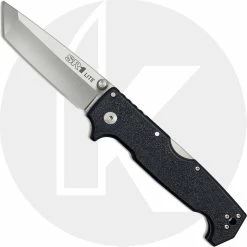 Cold Steel Knives Cold Steel SR1 Lite 62K1A - Value Priced EDC - Tanto Blade - Black Griv Ex - Tri Ad Lock - Folding Knife