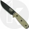 ESEE Knives ESEE-4 - 4PB-017 - Black Drop Point - Green 3D Canvas Micarta Handle - Black Molded Sheath