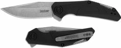 Kershaw Knives Kershaw Camshaft 1370 - SpeedSafe Assist - Value Priced EDC - Stonewash Clip Point - Black GFN - Flipper Folder