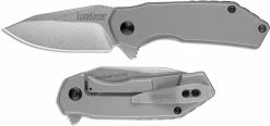 Kershaw Knives Kershaw Valve 1375 - SpeedSafe Assist - Value Priced EDC - Stonewash Clip Point - Bead Blast Stainless Steel - Flipper Folder