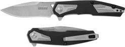 Kershaw Knives Kershaw Tremolo 1390 - Value Priced EDC - Stonewash Clip Point - Black GFN And Steel - SpeedSafe Assist - Flipper Folder