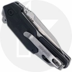 Kershaw Knives Kershaw Jetpack 1401 - SpeedSafe Assist - Stonewash Tanto - SS And Black GFN - Flipper Folder -SMKW store KE 1401 CLOSED FRONT