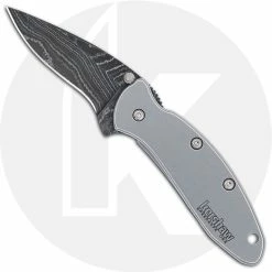 Kershaw Knives Kershaw Chive 1600DAM - Damascus Blade - Stainless Steel - SpeedSafe Assist - Frame Lock Flipper Folder - USA Made
