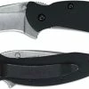 Kershaw Knives Kershaw Scallion 1620SWBLK Knife Ken Onion Assisted Flipper Folder Black Aluminum