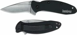 Kershaw Knives Kershaw Scallion 1620SWBLK Knife Ken Onion Assisted Flipper Folder Black Aluminum