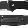 Kershaw Knives: Kershaw Black Leek Knife, Part Serrated, KE-1660CKTST