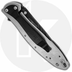 Kershaw Knives Kershaw Leek 1660DAM - Damascus Blade - Stainless Steel - SpeedSafe Assist - Frame Lock Flipper Folder - USA Made -SMKW store KE 1660DAM CLOSED BACK