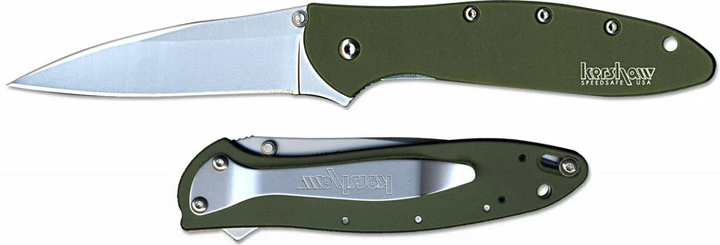 Kershaw Knives Kershaw Leek, Olive Drab Aluminum, KE-1660OL 3 Kershaw Knives Kershaw Leek, Olive Drab Aluminum, KE-1660OL