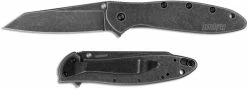 Kershaw Knives Kershaw Random Leek 1660RBW - BlackWash Reverse Tanto - BlackWash Stainless Steel Handle - SpeedSafe Assist - Flipper Folder - USA Made