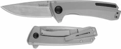 Kershaw Knives Kershaw Comeback 2055 - Stonewash Drop Point - Bead Blast Stainless Steel - KVT Flipper Folder