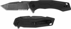 Kershaw Knives Kershaw Analyst 2062ST - Value Priced EDC - Part Serrated BlackWash Tanto - Black GFN - SpeedSafe Assist - Flipper Folder