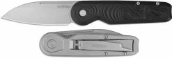Kershaw Knives Kershaw Platform 2090 - Beadblast Sheepfoot - Black GFN And SS - Nail Clipper - Slip Joint Folder
