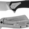 Kershaw Knives Kershaw Bracket 3455 - Value Priced EDC - Stonewash Cleaver Blade - Black GFN And Stonewash Stainless Steel - SpeedSafe Assist - Flipper Folder -SMKW store KE 3455