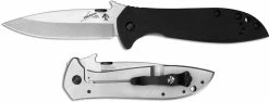 Kershaw Knives Kershaw CQC-4KXL D2 Knife 6055D2 - Ernest Emerson - D2 Drop Point With Wave - Black G10 And Stainless Steel Frame Lock Folder