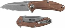 Kershaw Knives Kershaw 7006CU Natrix Stonewash D2 Drop Point Copper Handle KVT Flipper Folder