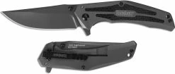 Kershaw Knives Kershaw 8300 DuoJet Gray Clip Point Gray Steel And Carbon Fiber SpeedSafe Flipper Folder