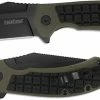 Kershaw Knives Kershaw 8760 Faultline Black Clip Point OD FRN And Black Rubber KVT Flipper Folder