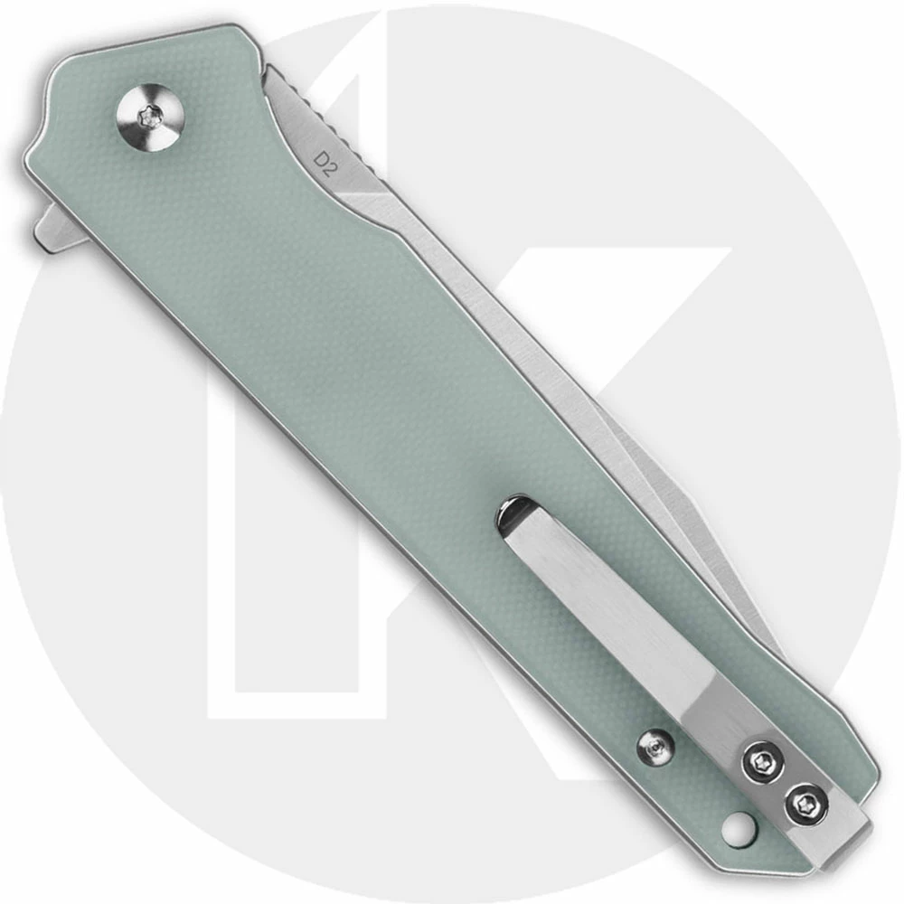 QSP Knives QSP Mamba V2 QS111-J1 - Satin D2 Clip Point - Jade G10 - Liner Lock Flipper Folder 4 QSP Knives QSP Mamba V2 QS111-J1 - Satin D2 Clip Point - Jade G10 - Liner Lock Flipper Folder - Image 2