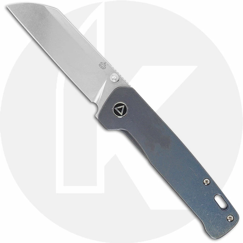 QSP Knives QSP Penguin Knife QS130-R - Stonewash 154CM Sheepfoot - Blue Stonewash Titanium - Frame Lock Folder 3 QSP Knives QSP Penguin Knife QS130-R - Stonewash 154CM Sheepfoot - Blue Stonewash Titanium - Frame Lock Folder