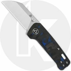 QSP Knives QSP Penguin Mini QS130XS-D1 - Satin 14C28N - Blue Shred Carbon Fiber / G10