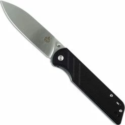QSP Knives QSP Parrot Knife QS102-A - Satin D2 Spear Point - Black G10 - Liner Lock Folder
