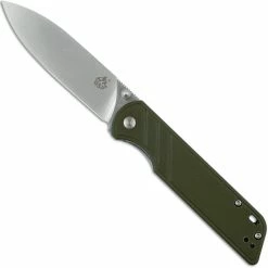QSP Knives QSP Parrot Knife QS102-B - Satin D2 Spear Point - OD G10 - Liner Lock Folder