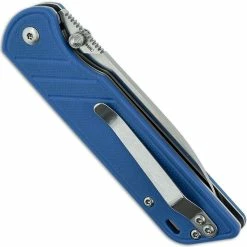 QSP Knives QSP Parrot Knife QS102-D - Satin D2 Spear Point - Blue G10 - Liner Lock Folder 7 QSP Knives QSP Parrot Knife QS102-D - Satin D2 Spear Point - Blue G10 - Liner Lock Folder -SMKW store QSP 102D CLOSED BACK