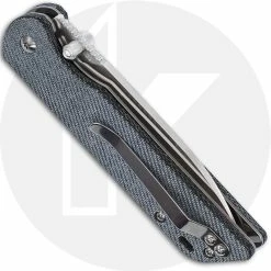 QSP Knives QSP Parrot Knife QS102-F - Satin D2 Spear Point - Denim Linen Micarta - Liner Lock Folder 7 QSP Knives QSP Parrot Knife QS102-F - Satin D2 Spear Point - Denim Linen Micarta - Liner Lock Folder -SMKW store QSP 102F CLOSED BACK