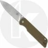 QSP Knives QSP Parrot Knife QS102-G - Satin D2 Spear Point - Light Green Linen Micarta - Liner Lock Folder