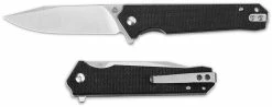 QSP Knives QSP Mamba V2 QS111-G1 - Satin D2 Clip Point - Black Micarta - Liner Lock Flipper Folder