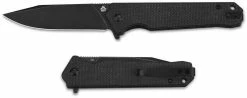 QSP Knives QSP Mamba V2 QS111-G2 - Black Stonewash D2 Clip Point - Black Micarta - Liner Lock Flipper Folder