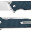 QSP Knives QSP Mamba V2 QS111-H1 - Satin D2 Clip Point - Blue Micarta - Liner Lock Flipper Folder