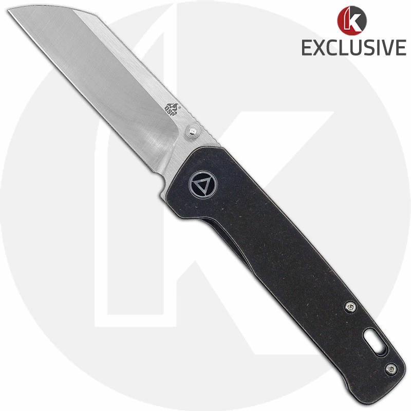 QSP Knives QSP Penguin Knife QS130-KP7 - 2 Tone Satin M390 Sheepfoot - Black Stonewash Titanium - Frame Lock Folder 3 QSP Knives QSP Penguin Knife QS130-KP7 - 2 Tone Satin M390 Sheepfoot - Black Stonewash Titanium - Frame Lock Folder