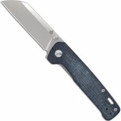 QSP Knives QSP Penguin Knife QS130-B - 2 Tone Satin D2 Sheepfoot - Jean Micarta - Liner Lock Folder