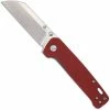 QSP Knives QSP Penguin Knife QS130-D - 2 Tone Satin D2 Sheepfoot - Red Linen Micarta - Liner Lock Folder