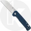 QSP Knives QSP Penguin Knife QS130-H - Satin D2 Sheepfoot - Blue Linen Micarta - Liner Lock Folder -SMKW store QSP 130H OPEN FRONT