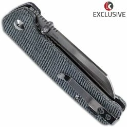 QSP Knives QSP Penguin Knife QS130-KP2 - Knives Plus Exclusive - Satin S35VN Sheepfoot - Blue Denim Micarta - Liner Lock Folder 7 QSP Knives QSP Penguin Knife QS130-KP2 - Knives Plus Exclusive - Satin S35VN Sheepfoot - Blue Denim Micarta - Liner Lock Folder -SMKW store QSP 130KP2 closed back