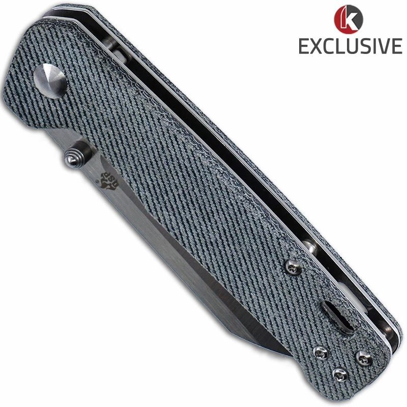 QSP Knives QSP Penguin Knife QS130-KP2 - Knives Plus Exclusive - Satin S35VN Sheepfoot - Blue Denim Micarta - Liner Lock Folder 4 QSP Knives QSP Penguin Knife QS130-KP2 - Knives Plus Exclusive - Satin S35VN Sheepfoot - Blue Denim Micarta - Liner Lock Folder - Image 2