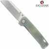 QSP Knives QSP Penguin Knife QS130-KP3 - Knives Plus Exclusive - Satin S35VN Sheepfoot - Jade G10 Micarta - Liner Lock Folder